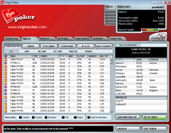 Virgin Poker Lobby