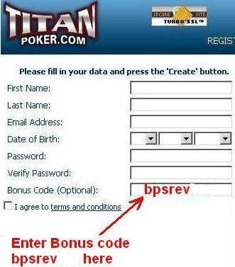 Titan Poker Bonus Code